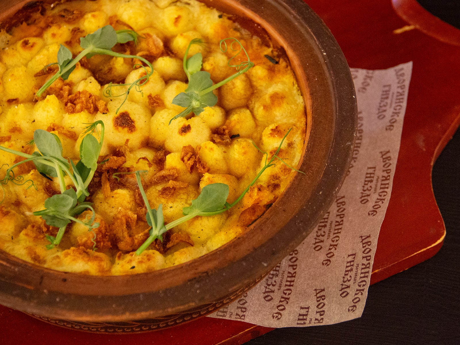 Печное меню в ресторане Суздаля